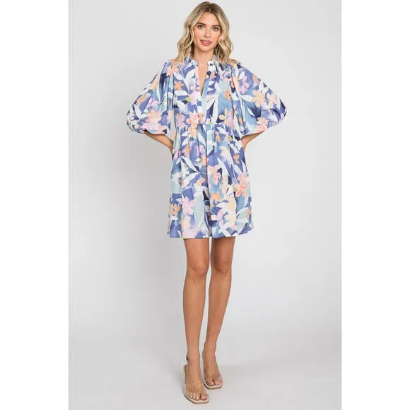 GeeGee Floral Print Mini Dress - Picture 4 of 5